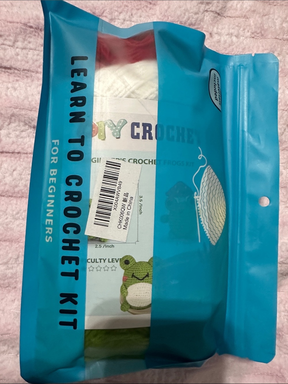 Beginner Crochet Frog Kit - Teal Packaging
